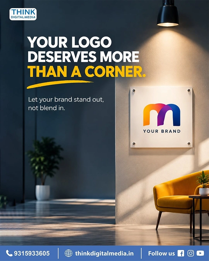 Signage & Sign Makers creative ad: Logo elevated as a wall statement