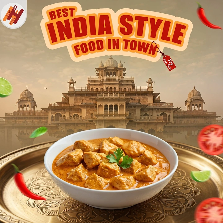 Indian Restaurants creative ad: Monument frames Indian food promise