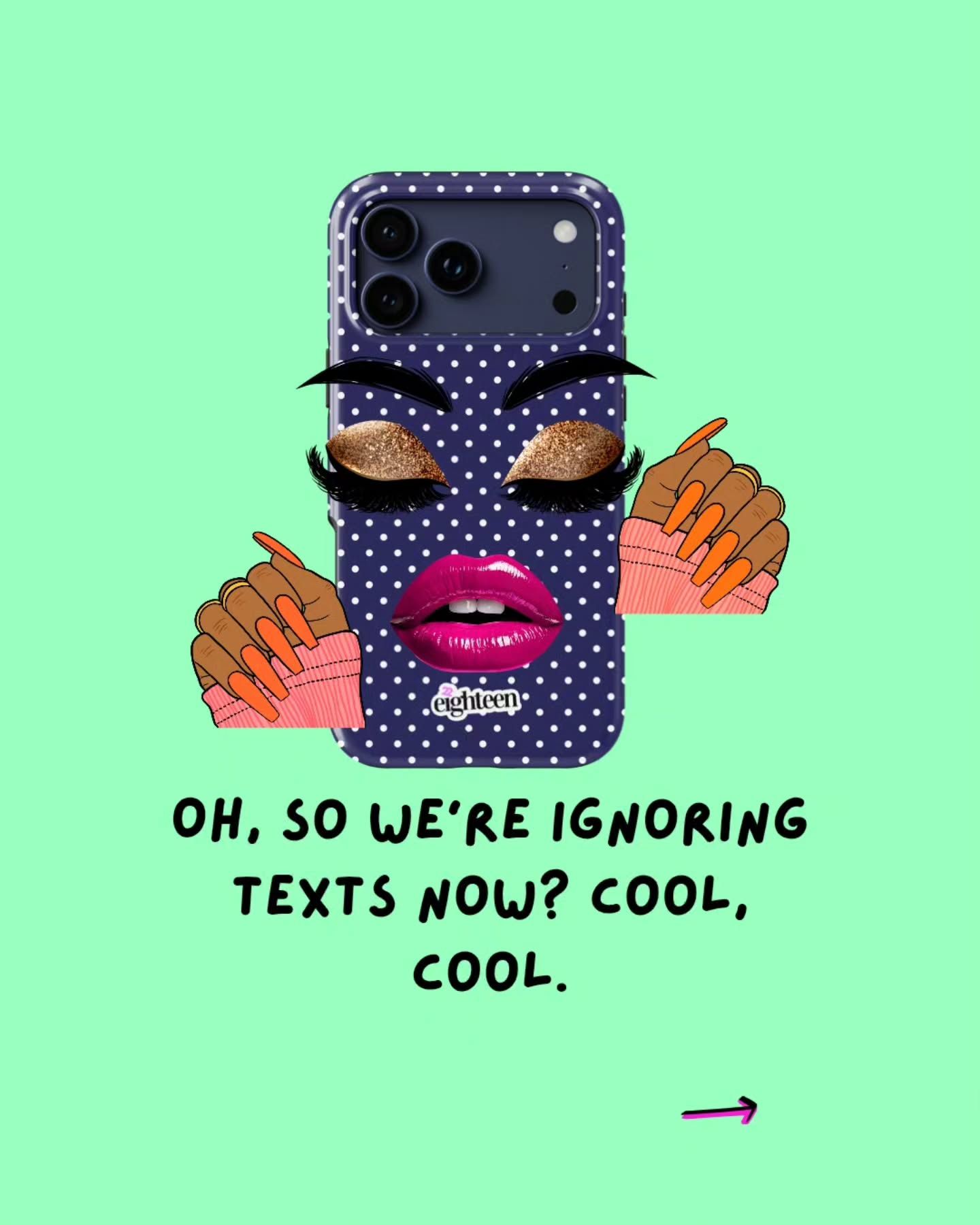 Instagram post: Phone becomes a talking character, slide 4