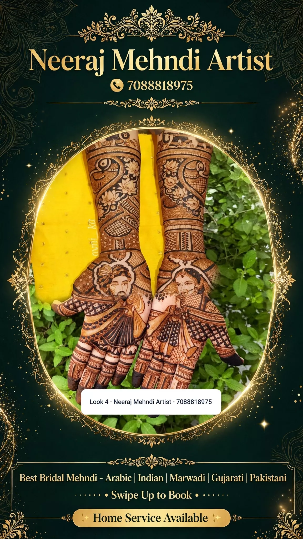 Story: Mehndi hands frame a wedding scene