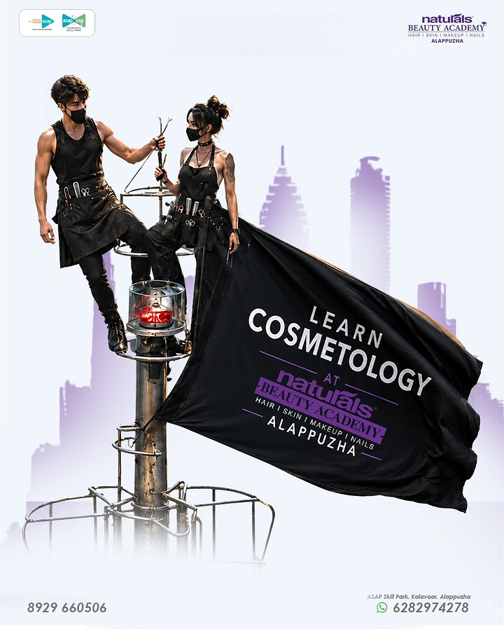 Makeup & Beauty Academies creative ad: Cosmetology flag creates unexpected campaign spectacle