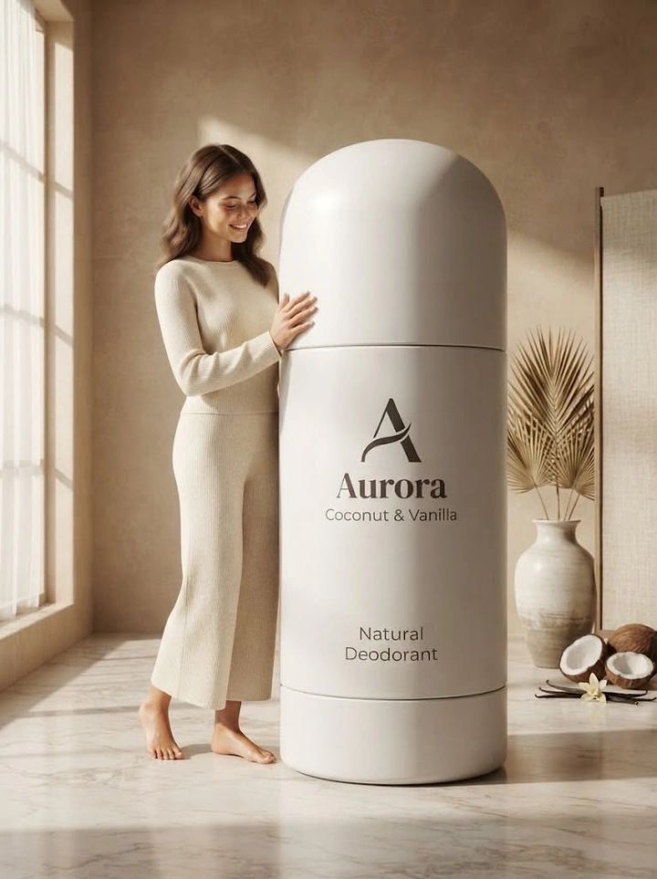 Deodorants & Antiperspirants creative ad: Oversized product creates striking lifestyle scene