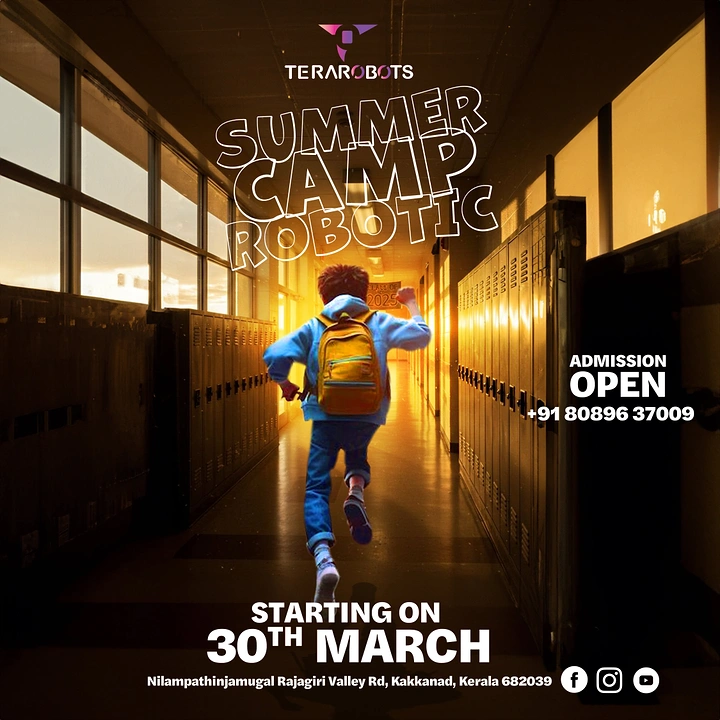 Summer Camps & Kids Activities creative ad: Robotics camp framed as futuristic adventure