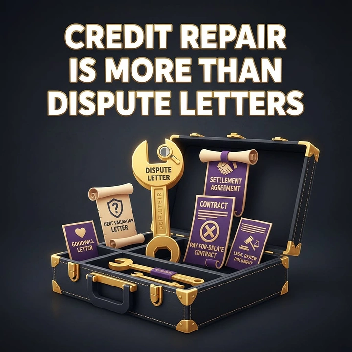 Credit Repair & Credit Score Services creative ad: Credit repair framed as toolkit