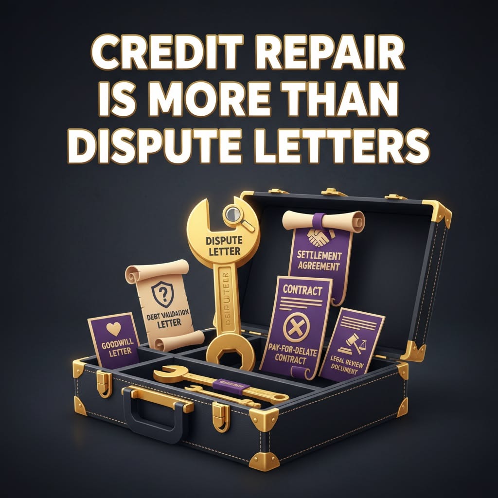 Instagram post: Credit repair framed as toolkit