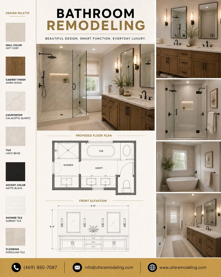 Home Renovation & Remodeling creative ad: Exceptional architectural renovation presentation
