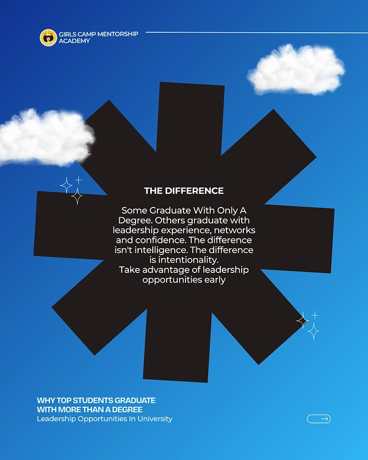 Universities & Colleges creative ad: Graduation difference shown as graphic metaphor