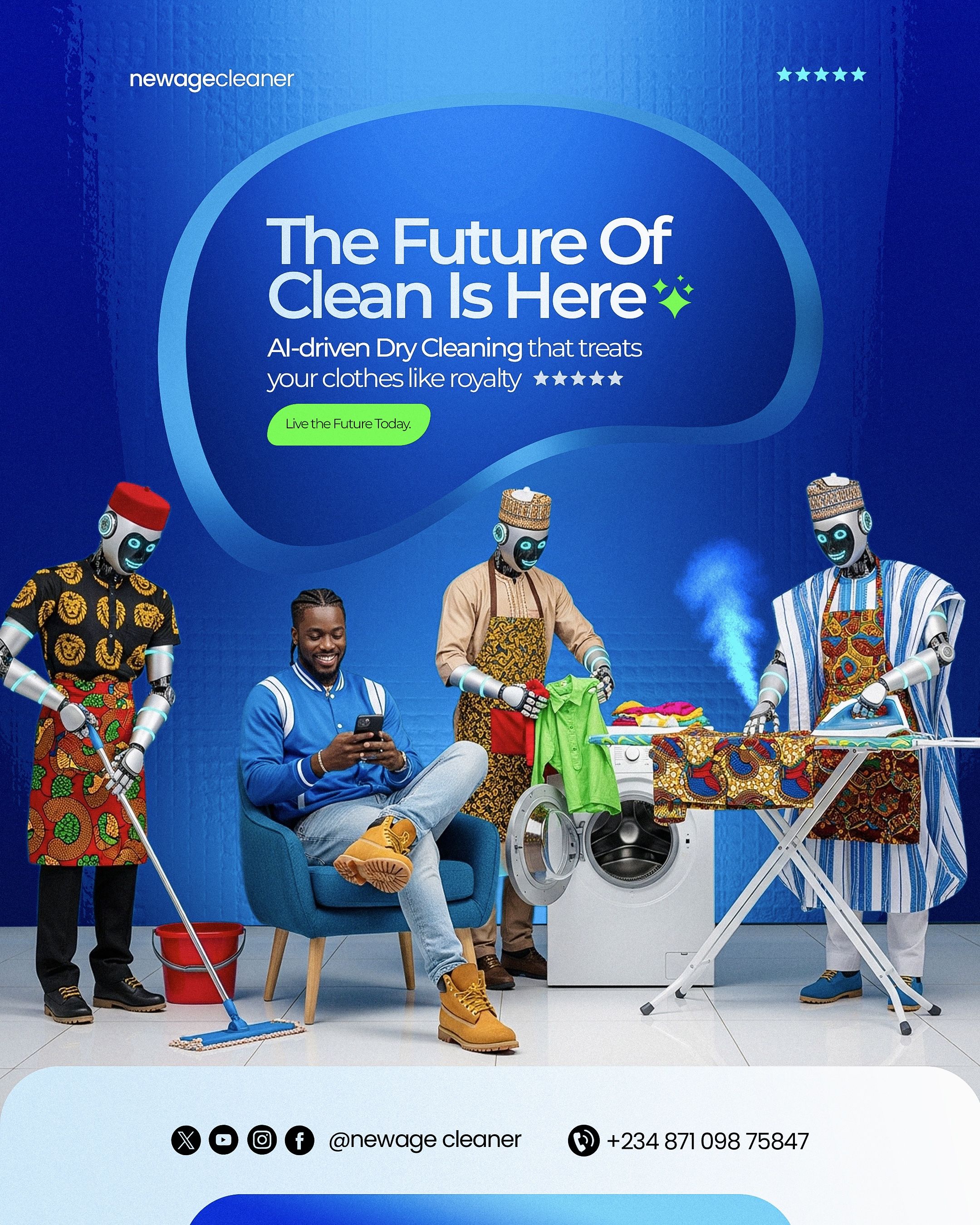 Instagram post: Robots in Ankara doing AI dry cleaning
