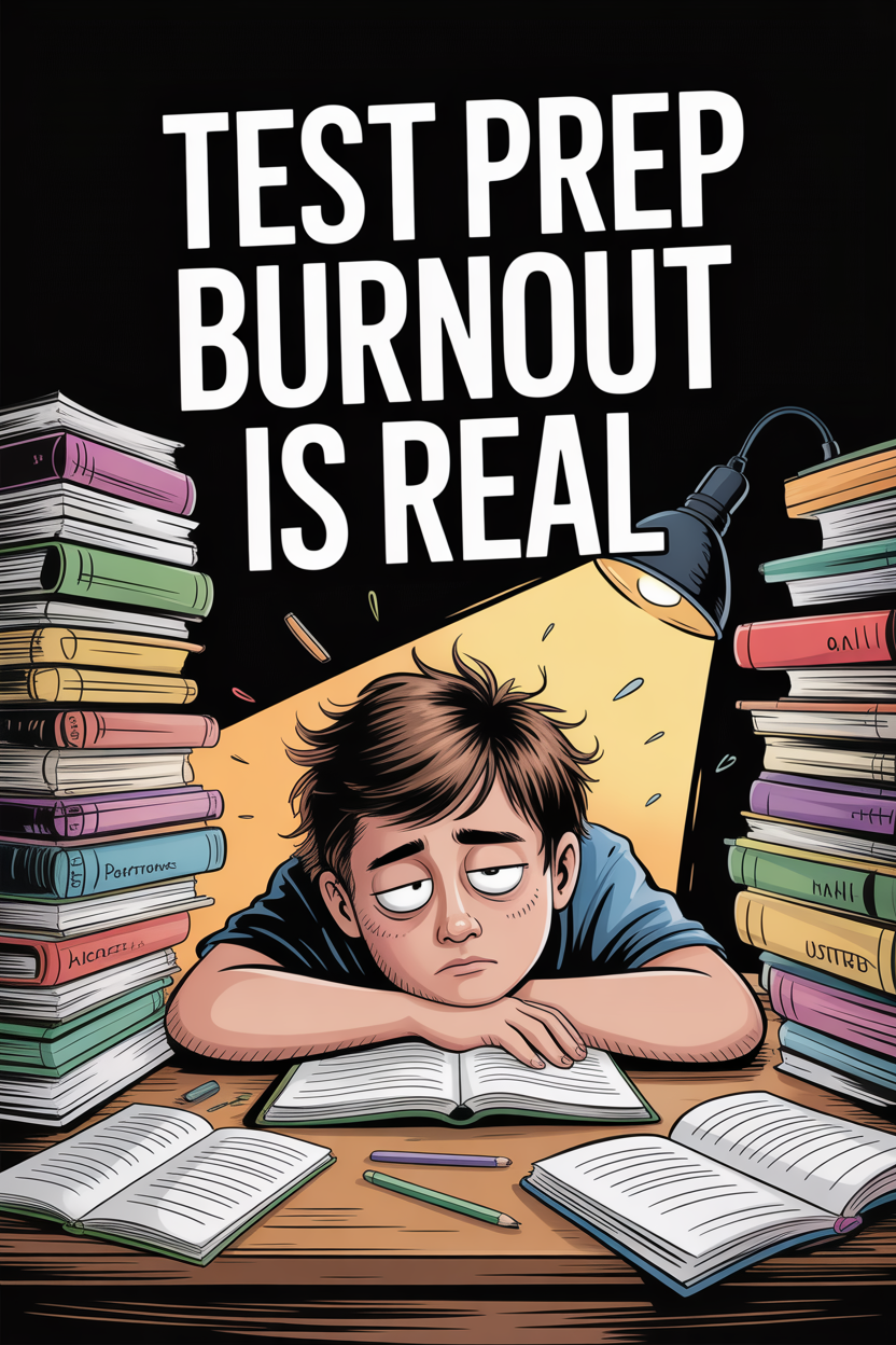 Story: Exhausted student visualizes prep burnout