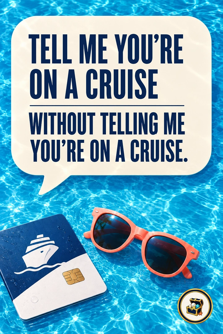 Cruises & Cruise Lines creative ad: Visual clues enact the tell-without-telling joke
