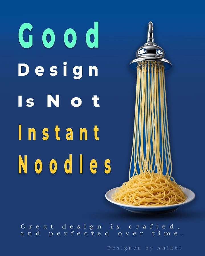 Instant Noodles & Pasta Brands creative ad: Typography makes a sharp noodle pun