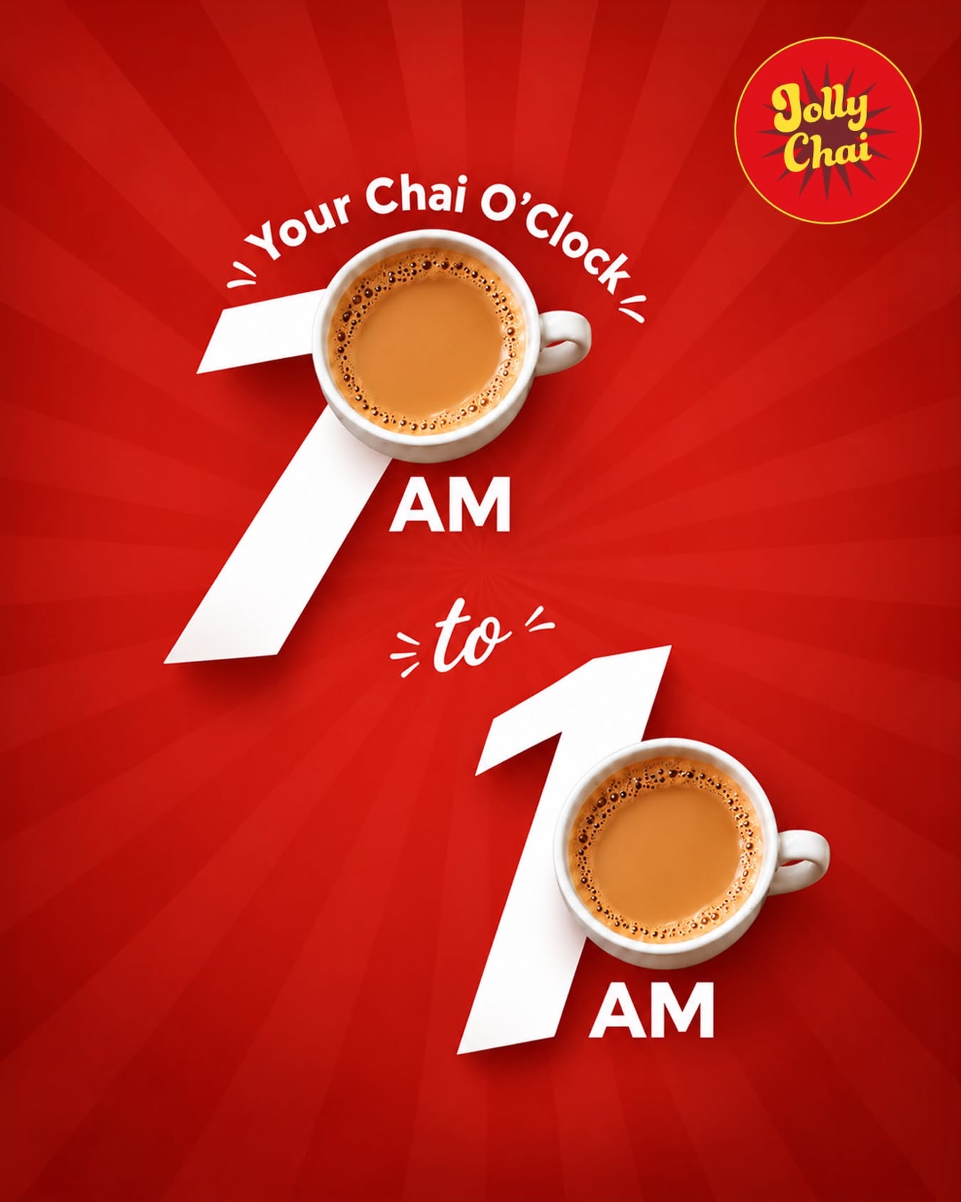 Instagram post: Cups form numbers 7 and 1