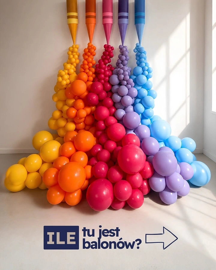 Balloon & Party Decorators creative ad: Counting-prompt balloon stream concept
