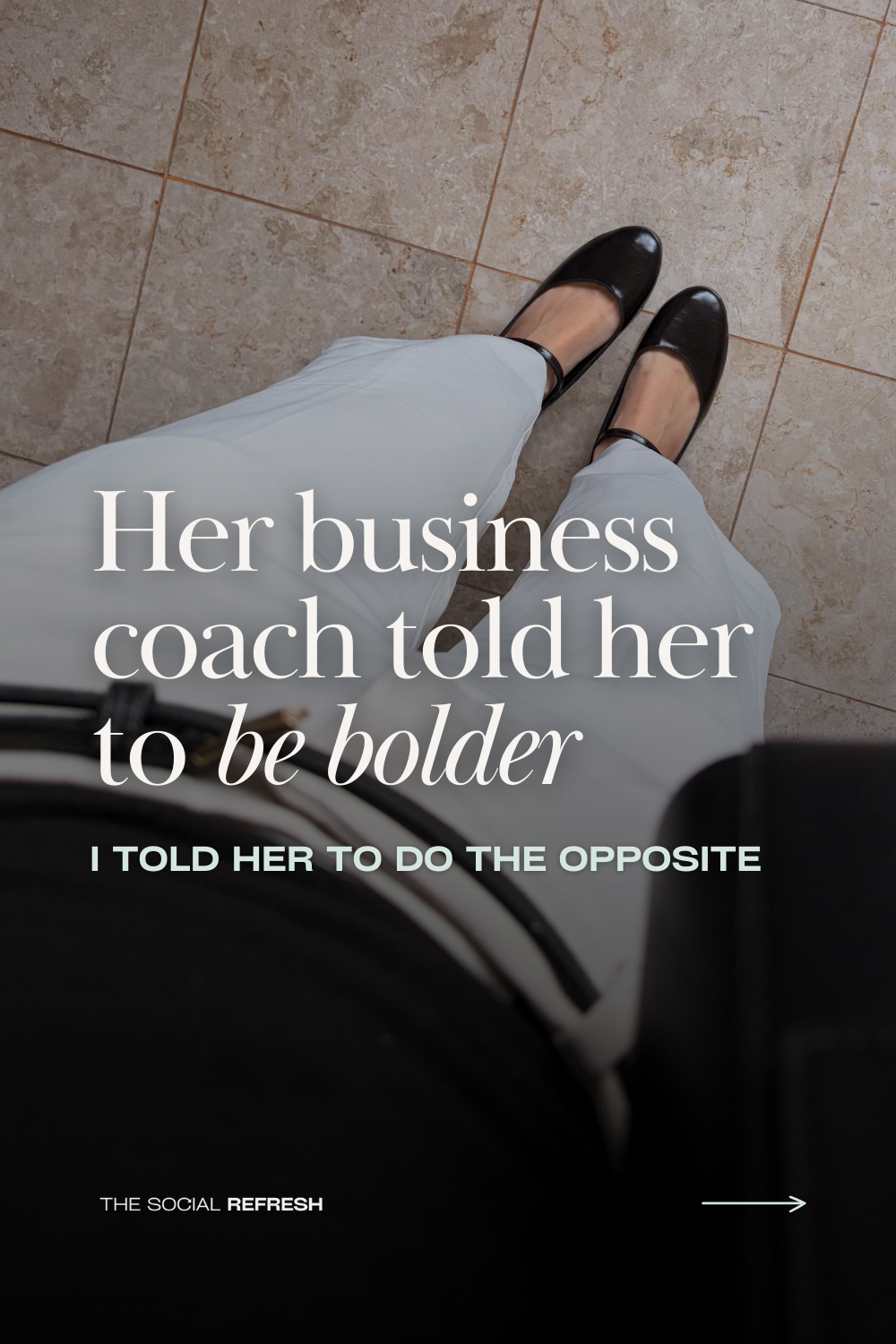 Story: Boldness message paired with striking heels