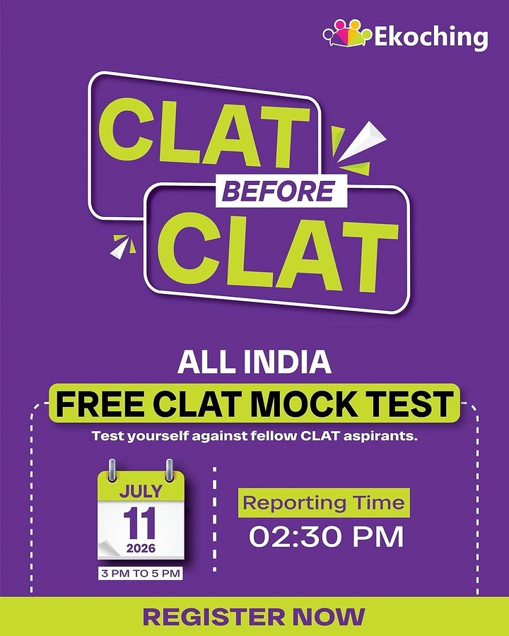 Test Prep & Exam Coaching creative ad: Clever CLAT-before-CLAT typographic wordplay