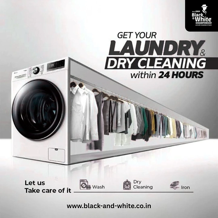 Laundry & Dry Cleaning creative ad: Washer extends into endless garment rack