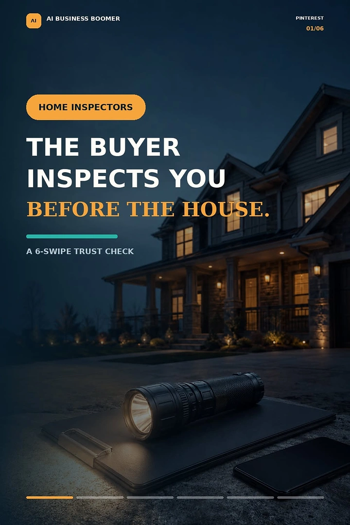 Home Inspectors creative ad: Buyer-inspects-you reversal with cinematic execution