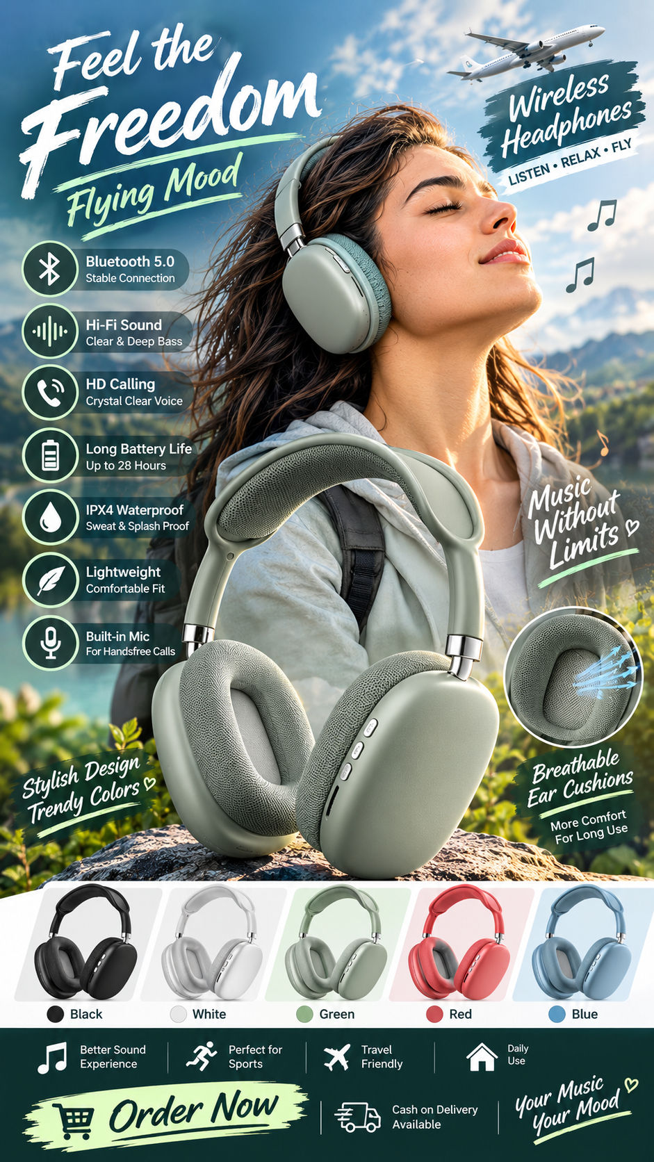 Story: Flying visualizes wireless listening freedom
