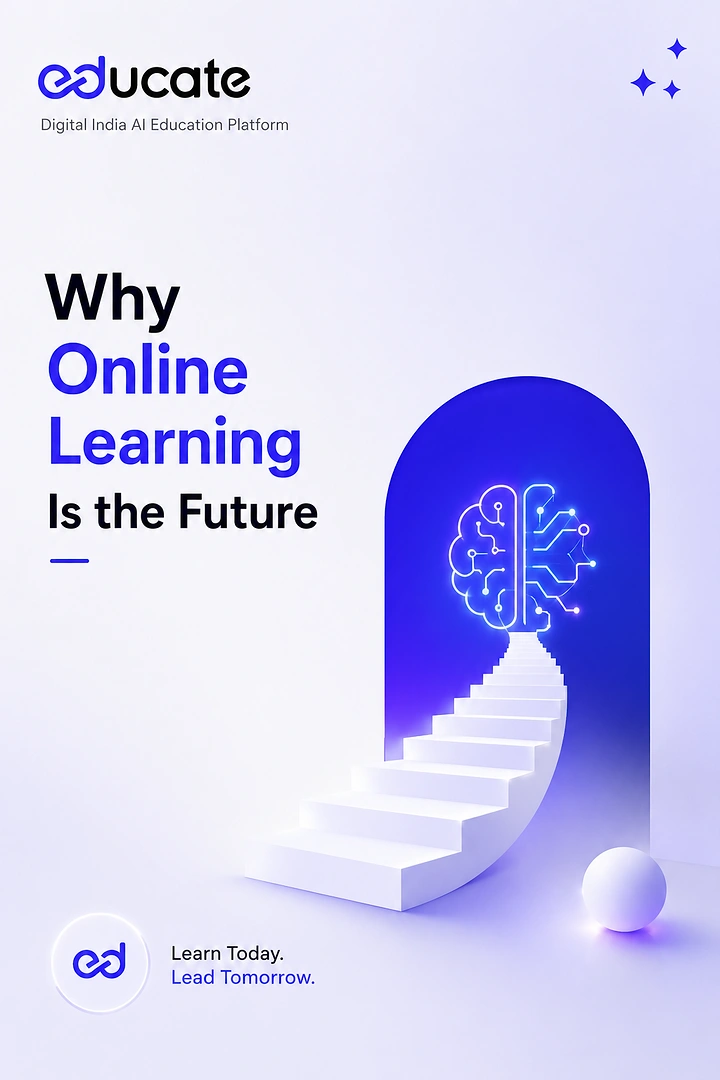 Online Courses & E-learning creative ad: Staircase-to-brain learning metaphor