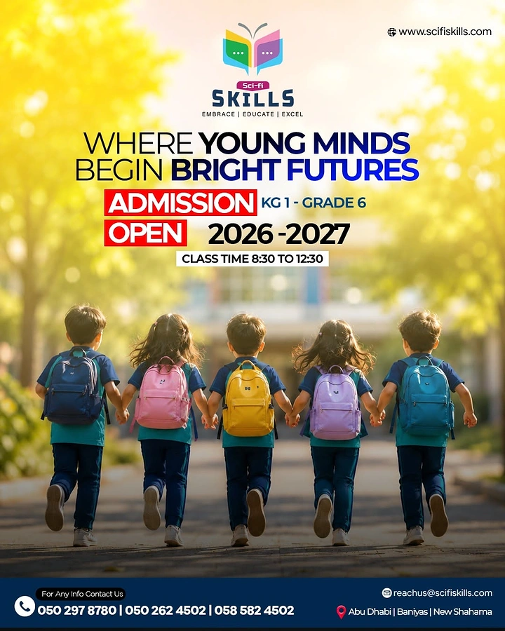 Schools & School Admissions creative ad: Children walking toward bright futures