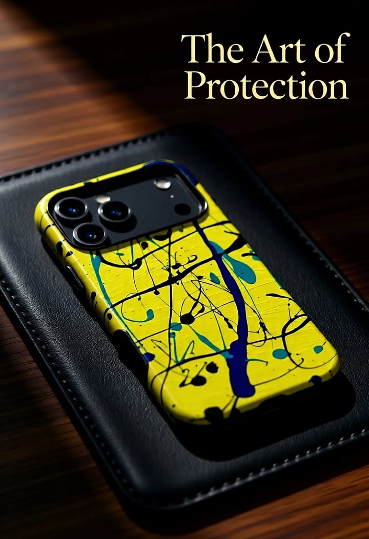 Phone Cases & Mobile Accessories creative ad: Luxury art metaphor for phone protection
