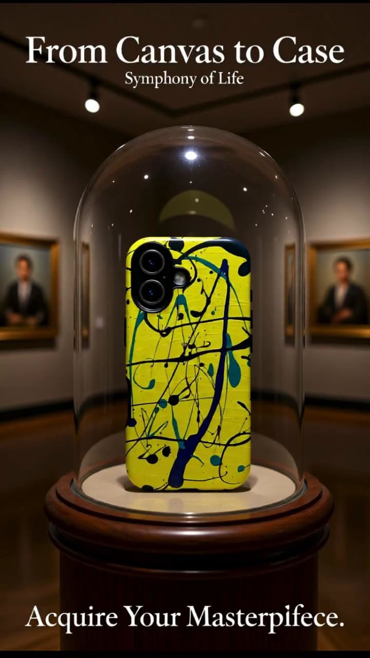 Story: Phone case framed as museum masterpiece
