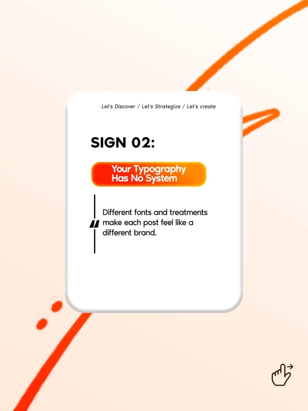 Instagram post: Oversized five visualizes inconsistency, slide 3