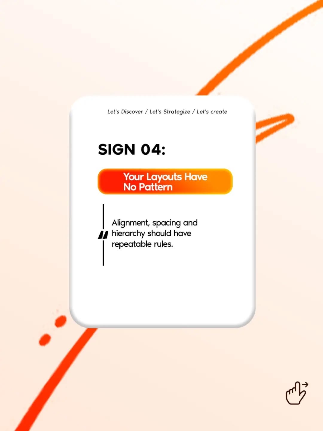 Instagram post: Oversized five visualizes inconsistency, slide 5