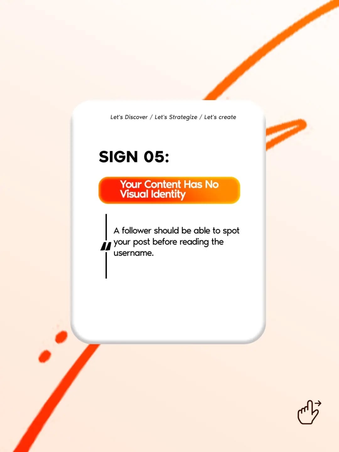 Instagram post: Oversized five visualizes inconsistency, slide 6