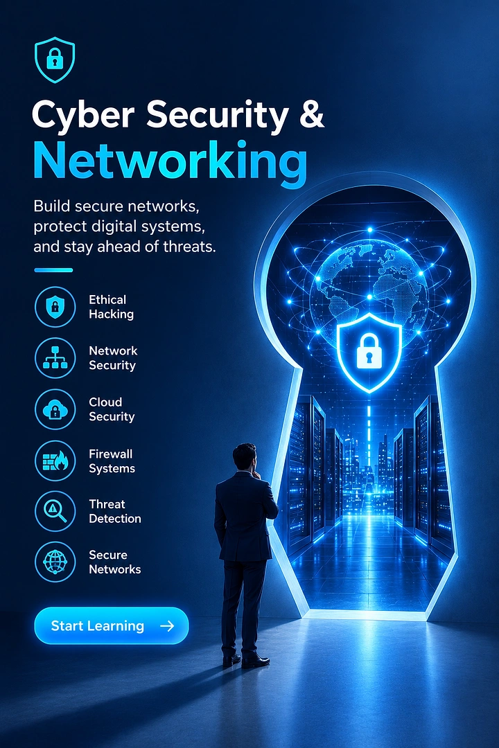 Cybersecurity Companies creative ad: Network security framed as keyhole portal