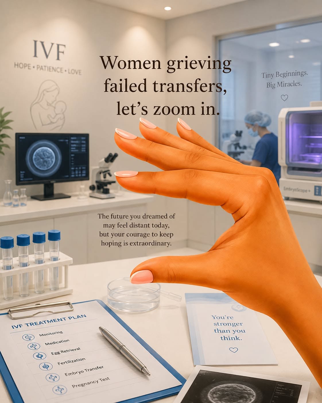 Instagram post: 'Let's zoom in' pinch gesture, witty, slide 2