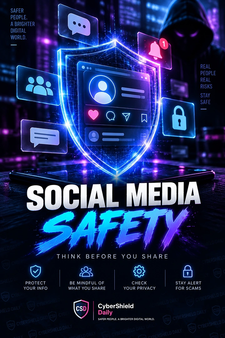 Cybersecurity Companies creative ad: Social interface transformed into security shield