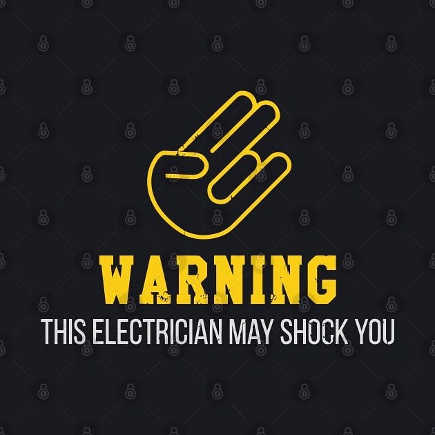 Electricians creative ad: Shocker hand pun: electrician may shock