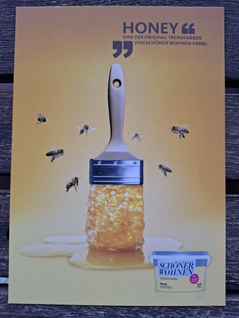Instagram post: Honey used as paint