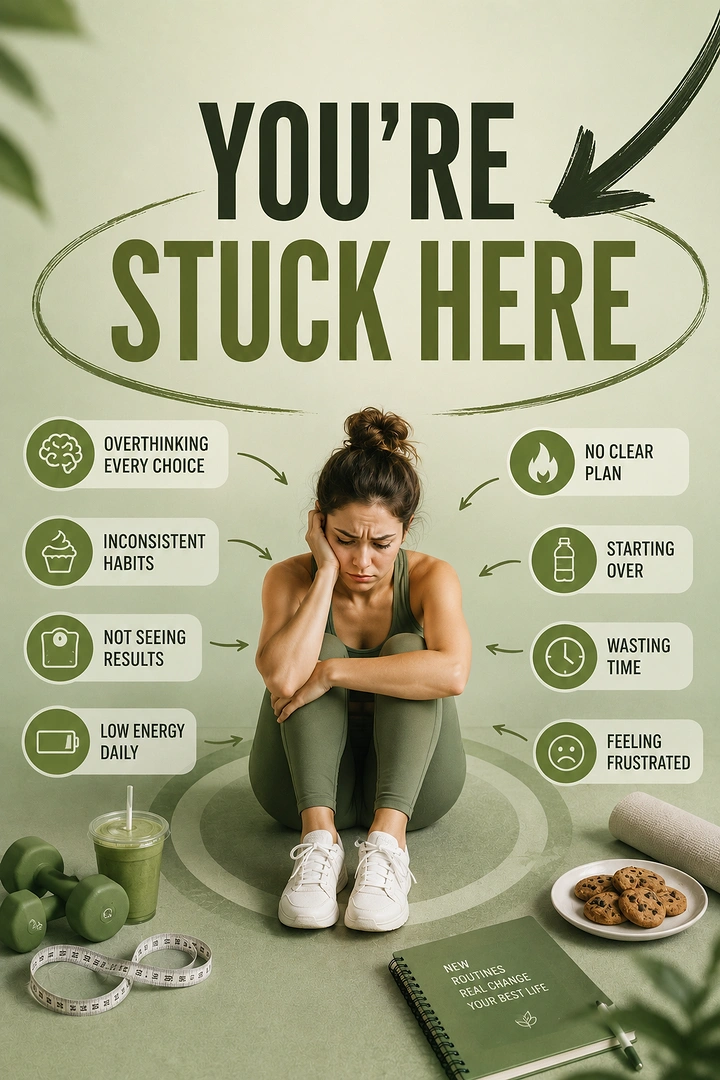 Weight Loss Clinics creative ad: Circular loop visualizes feeling stuck