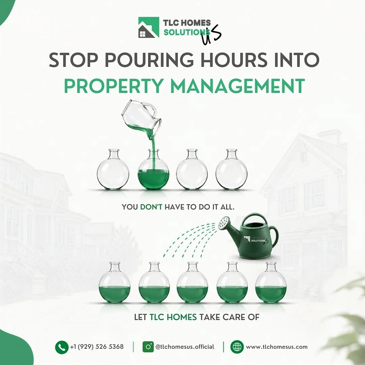 Property Management creative ad: Watering-can metaphor for pouring in hours