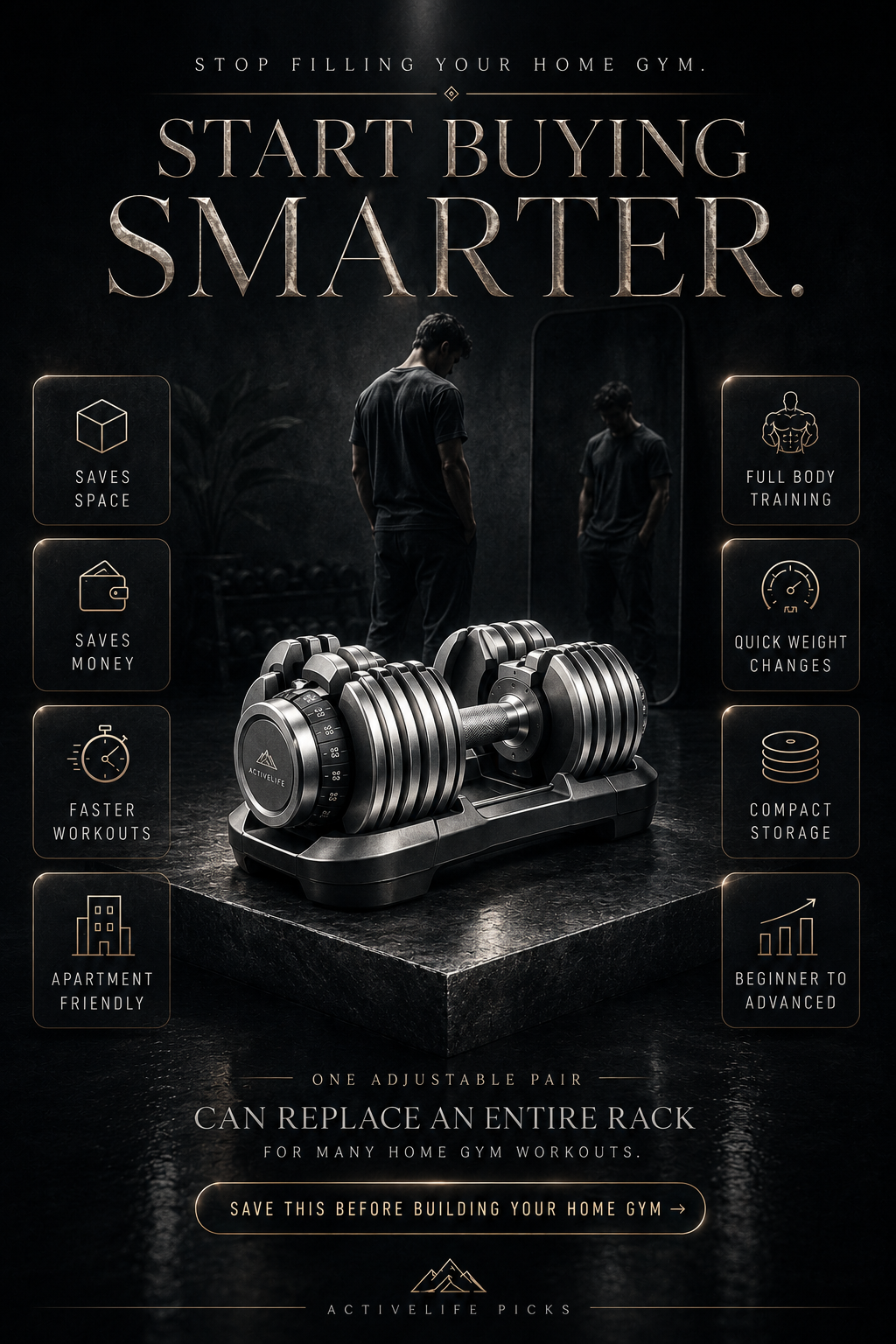 Story: Premium space-saving product presentation