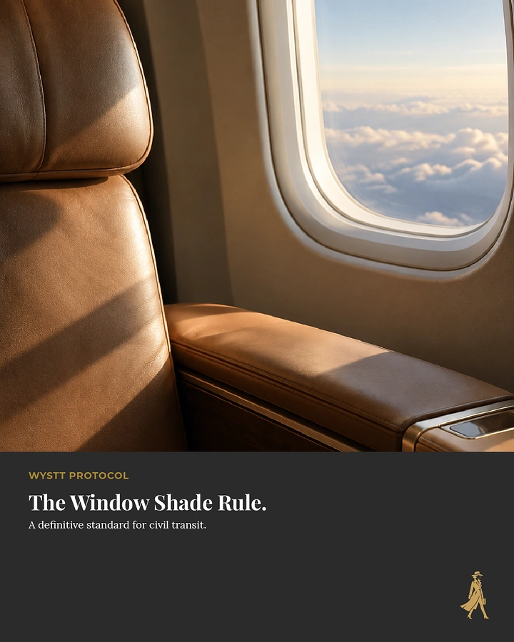 Airlines creative ad: Witty window-shade travel rule