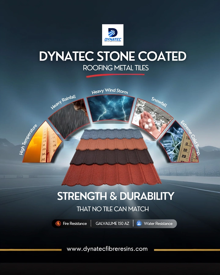Roofing creative ad: Tile fan facing weather threats, polished