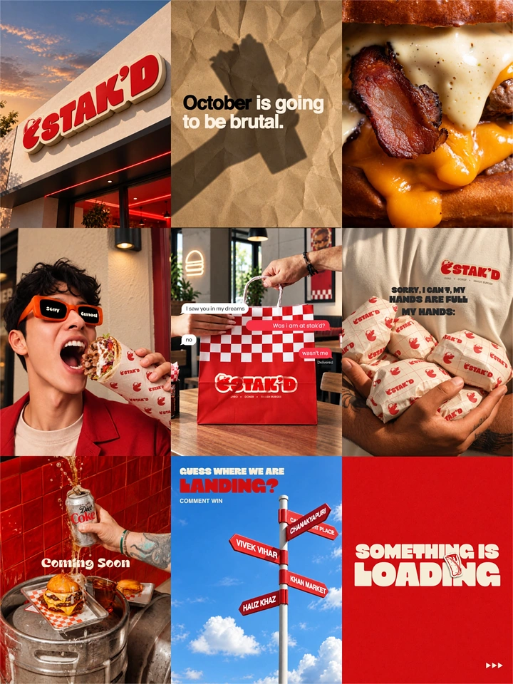 BBQ & Grill Restaurants creative ad: Energetic launch campaign with loading motif