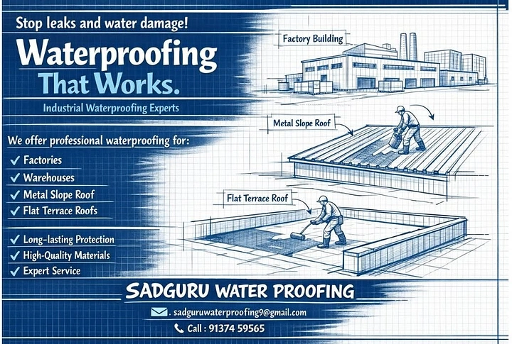 Waterproofing creative ad: Blueprint visual system suits waterproofing expertise