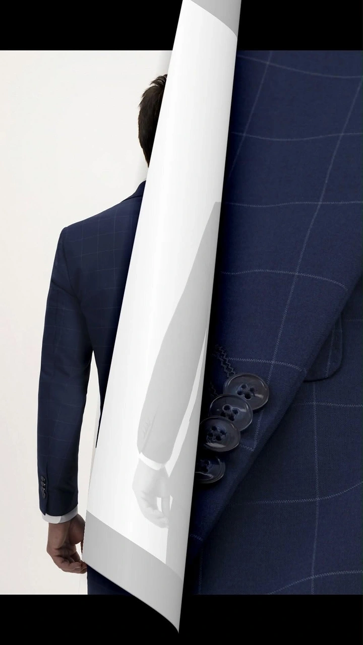 Men's Suits & Formal Wear creative ad: Page-peel reveal turns tailoring into editorial drama