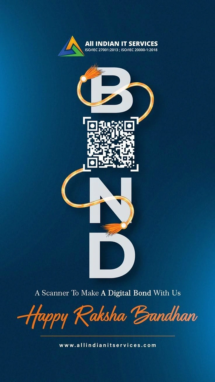 Raksha Bandhan creative ad: QR code becomes O in BOND