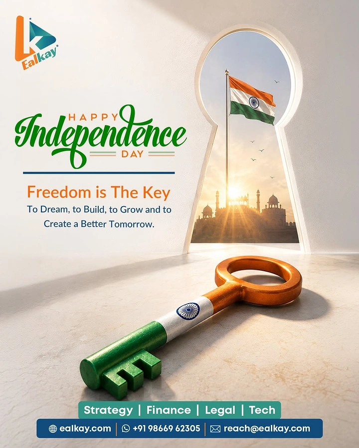 Independence Day creative ad: Tricolour key, freedom is the key