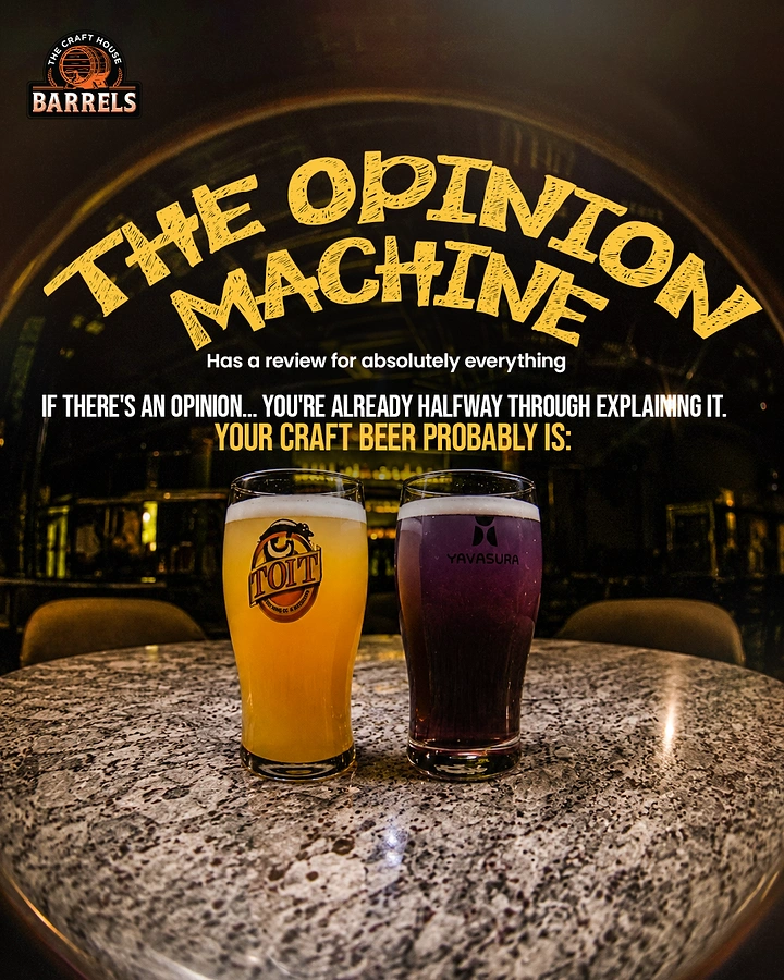 Bars & Pubs creative ad: Witty opinion-machine beer concept