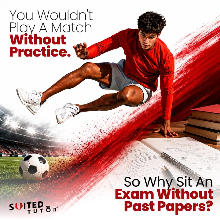 Test Prep & Exam Coaching creative ad: Football practice creates exam metaphor