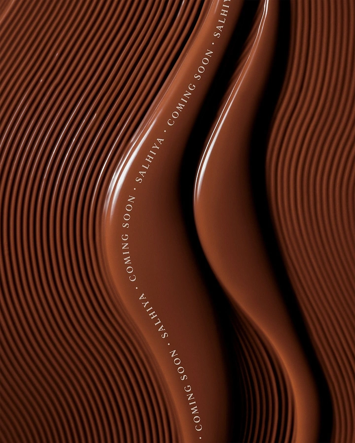 Coffee Shops creative ad: Glossy molten chocolate wave texture