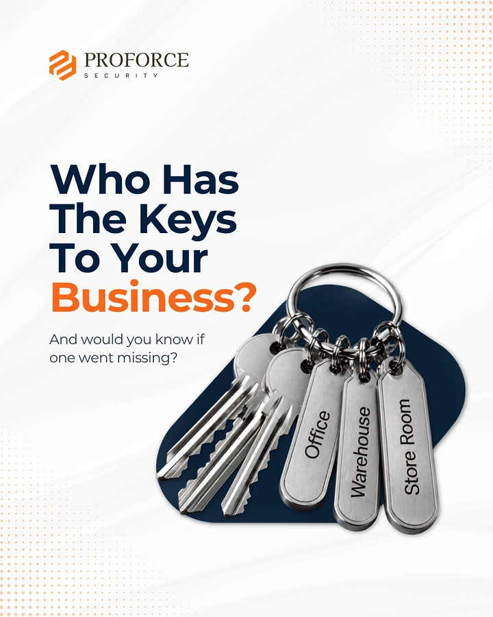 Locksmiths creative ad: Keys labelled Office, Warehouse, Store Room