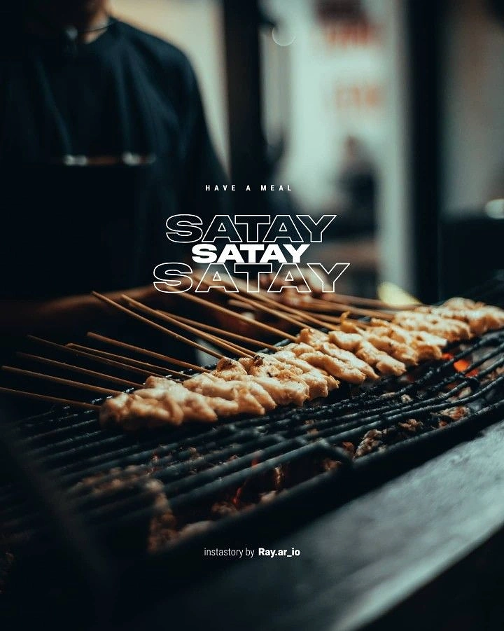 BBQ & Grill Restaurants creative ad: Satay repetition creates memorable wordplay