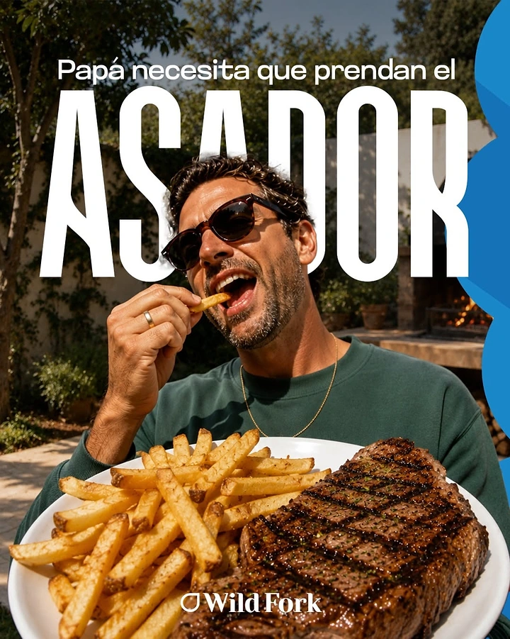 BBQ & Grill Restaurants creative ad: Father's Day copy directly activates the grill